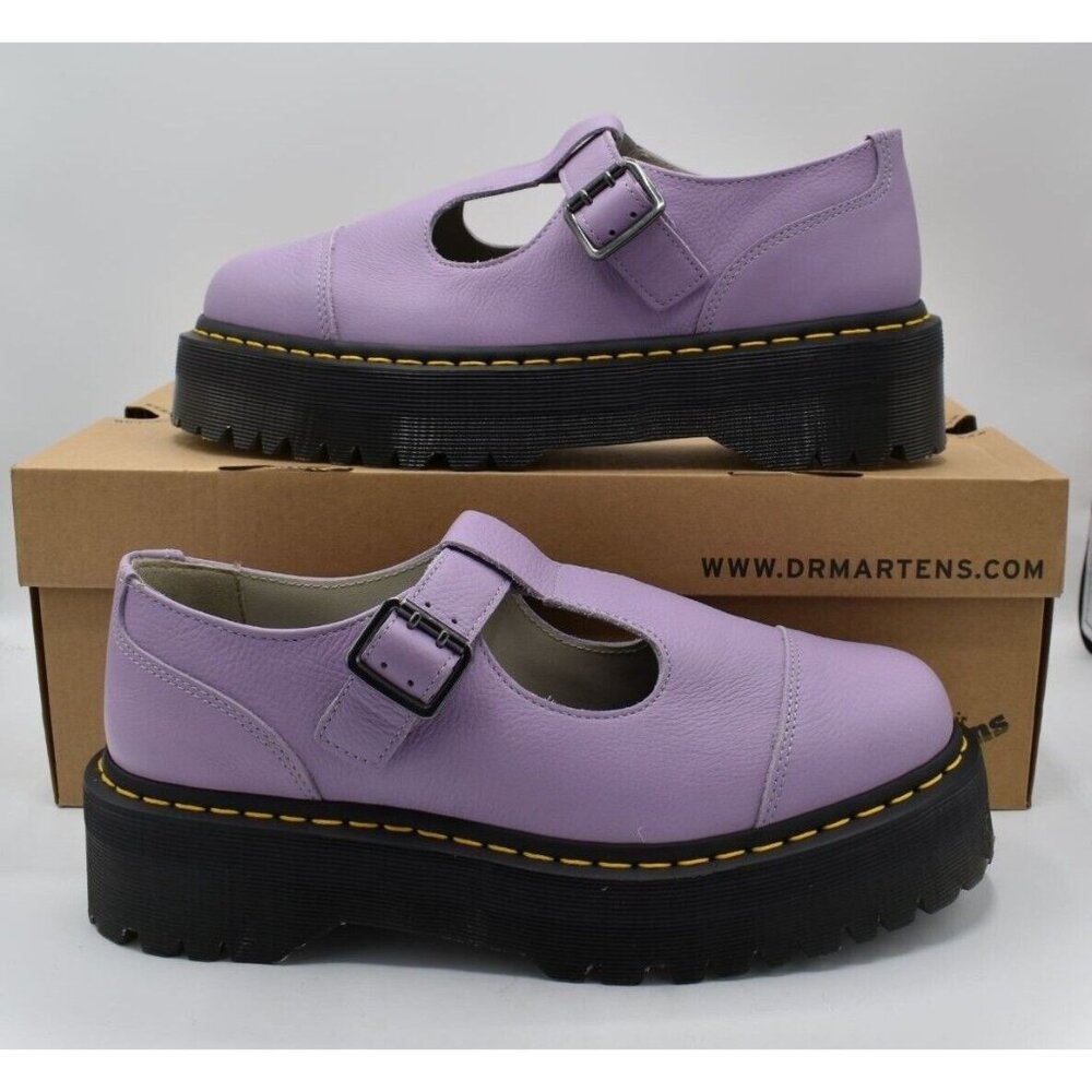 Dr Martens Womens Size 11 Bethan Lilac Purple Mary Jane Pisa Leather Shoes